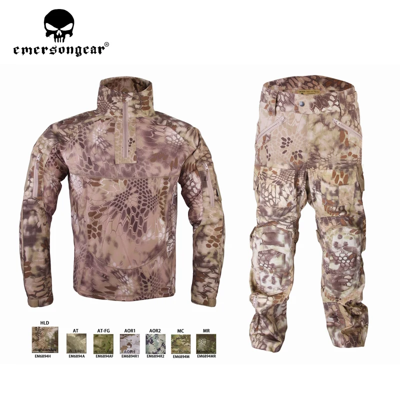 Emersongear, traje táctico para hombre, ropa deportiva, chándal de combate para senderismo, Otoño Invierno, camisas de manga larga, pantalones de camuflaje - imagen 4