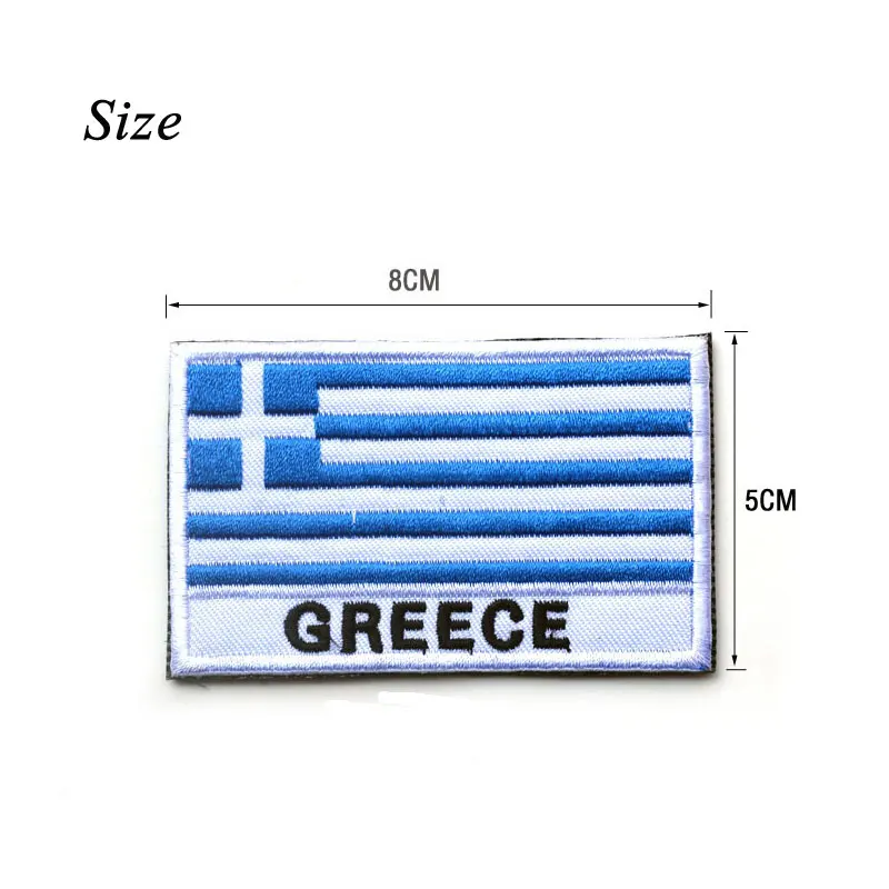 Parche de bandera nacional a rayas bordadas, parches militares tácticos, apliques del ejército, Rusia, Turquía, Francia, UE, Países Bajos - imagen 3