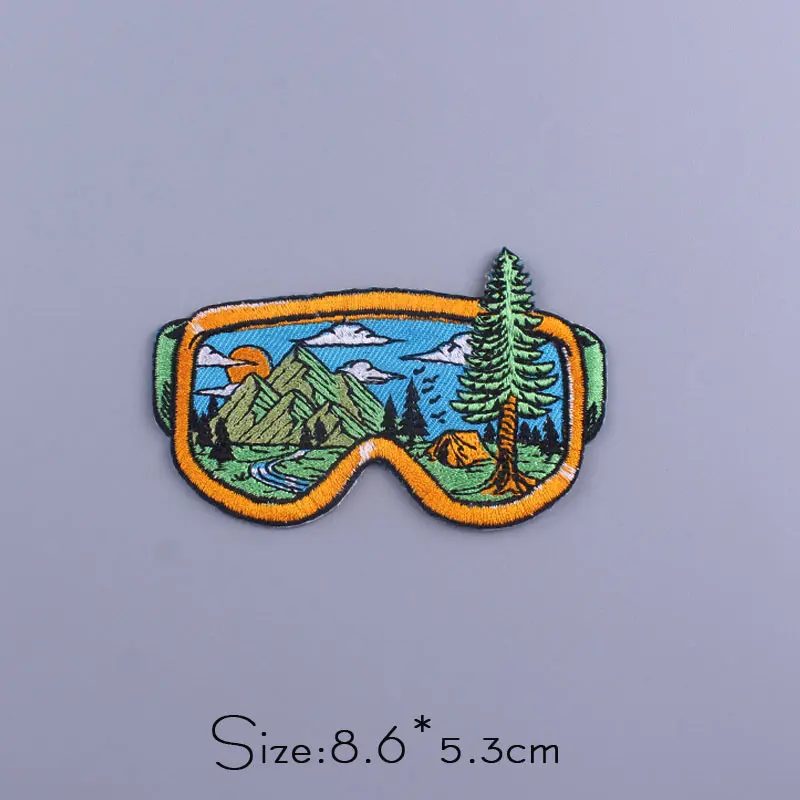 Parches de viaje de aventura natural para ropa, pegatina, insignia de Camping de montaña, parches para planchar en la ropa, parche bordado al aire libre - imagen 5
