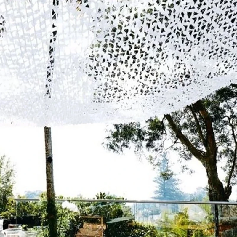Red de camuflaje para caza blanca, parasol para acampar, toldo de tiro, 2x2, 3, 4, 5, 6, 7, 8, 10M - imagen 3