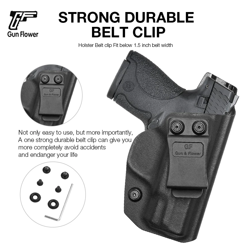 Sólo para S&W M&P Shield 9mm/.40 IWB Kydex funda de transporte oculta mano derecha/izquierda