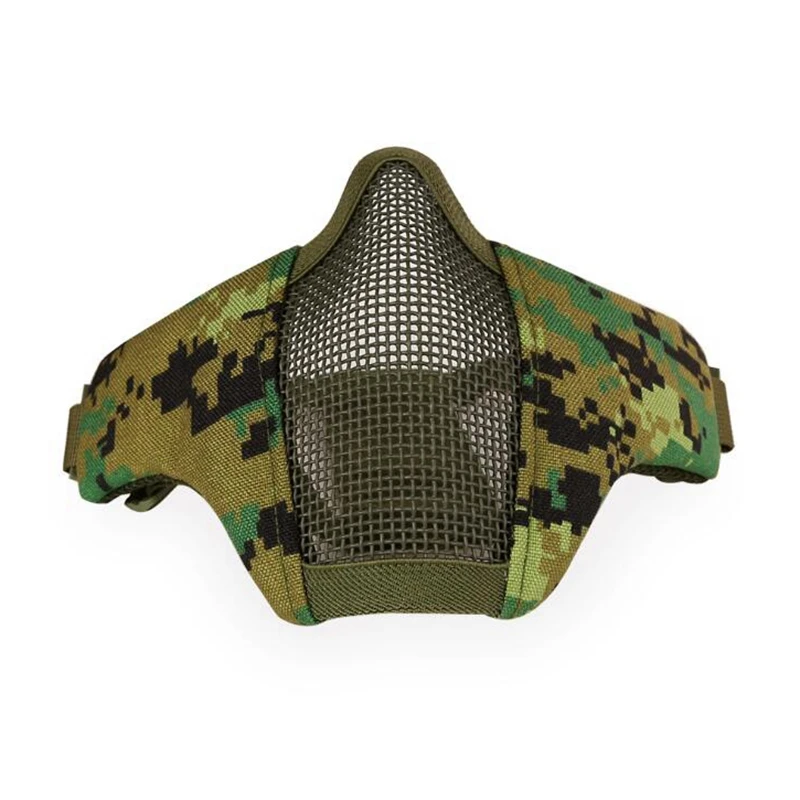 Airsoft-mascarilla táctica de media malla, máscara protectora de Metal, accesorios de caza, Paintball - imagen 3