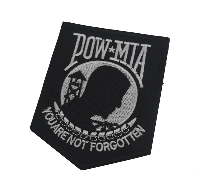 POW MIA YOU ARE NOT FORGOTTEN Veteran patch, POW MIA, prisionero de guerra, falta en acción, escudo militar, Parche de motorista - imagen 4