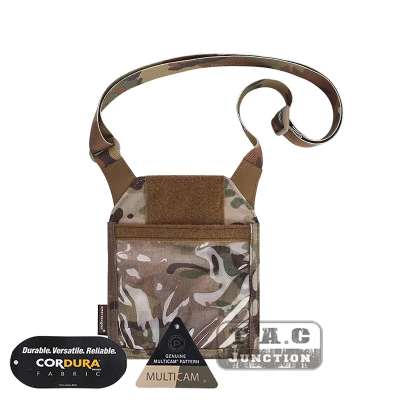 EmersonGear-cartera táctica de viaje para el cuello, tarjeta de identificación, insignia, soporte para pasaporte, organizador, accesorios con correa de bolsillo de malla - imagen 2