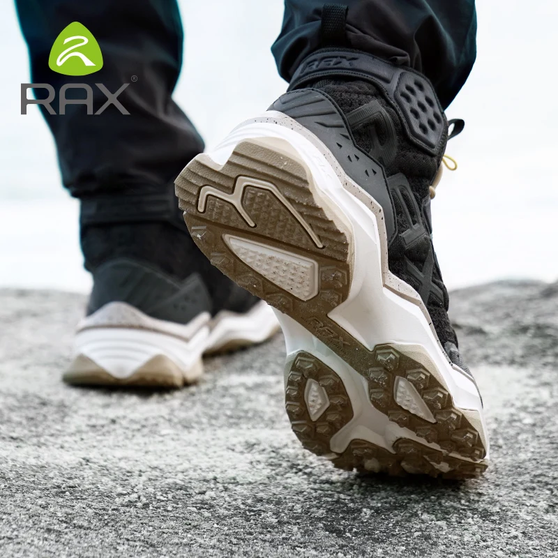 RAX-zapatos de senderismo cálidos para hombre y mujer, botas de caza para caminar al aire libre, deporte de montaña, escalada, trekking, primavera - imagen 4