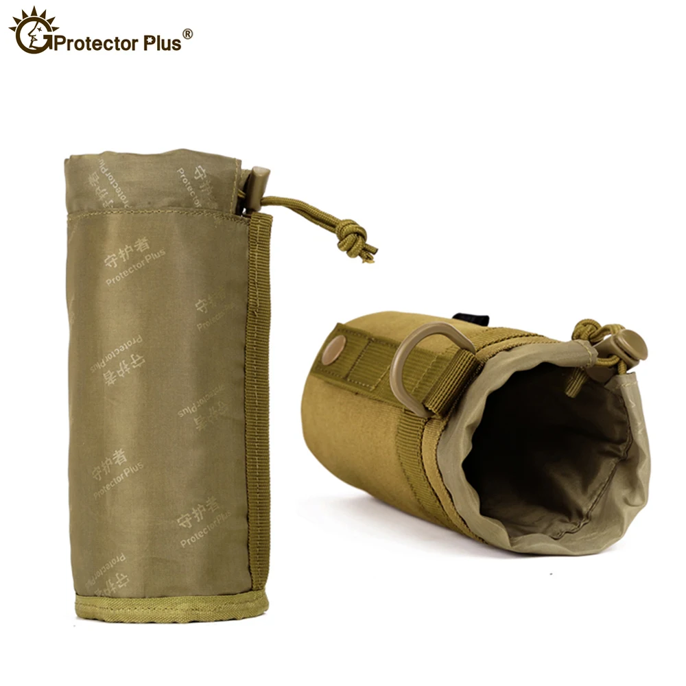 MOLLE System-botella de agua individual para hombre, bolsa de agua táctica de viaje para senderismo y Trekking, resistente al agua, para escalada, Ejército - imagen 3