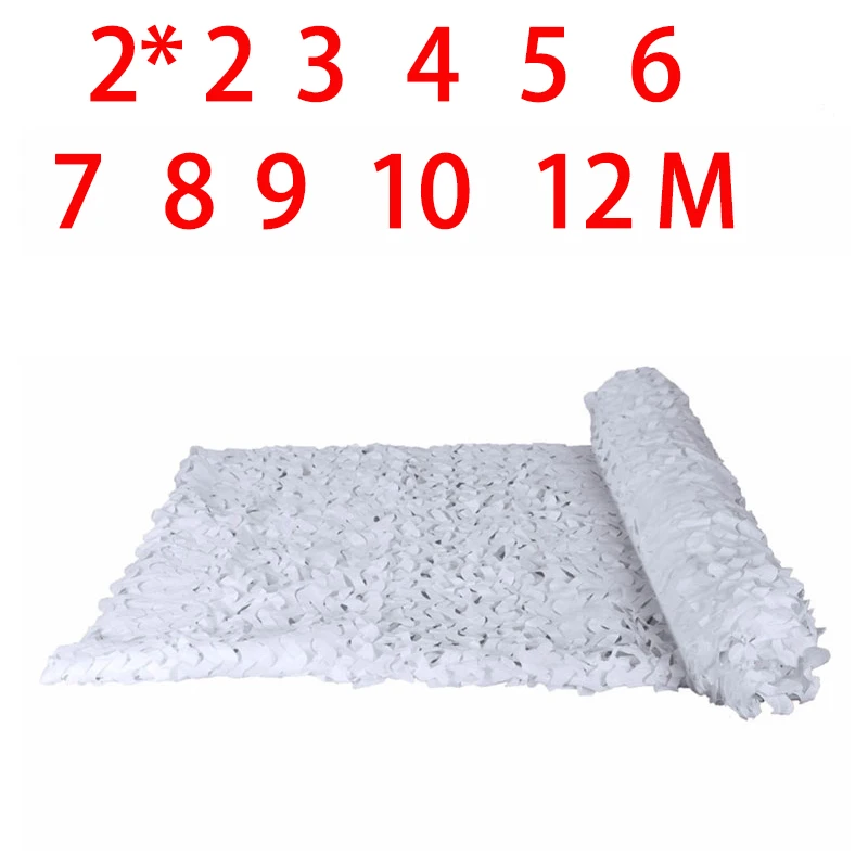 Red de camuflaje para caza blanca, parasol para acampar, toldo de tiro, 2x2, 3, 4, 5, 6, 7, 8, 10M - imagen 2