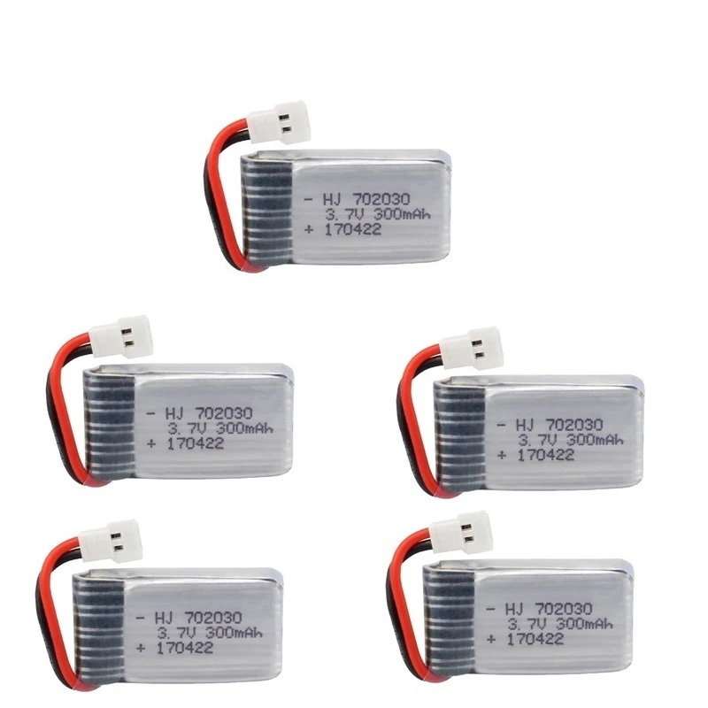 Batería Lipo de 3,7 V y 300mAH con cargador para Udi U816 U830 F180 E55 FQ777 FQ17W Hubsan H107 Syma X11C FY530 RC Drone batería - imagen 4