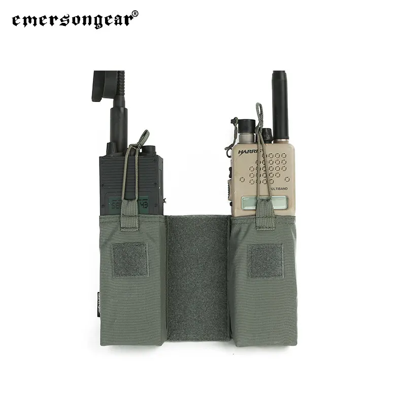 Emersongear-chaleco táctico JPC, conjunto de bolsa de Radio MBITR, bolsa con función de intercomunicador, Airsoft, Trekking, Camping, caza al aire libre, nailon, EM8333 - imagen 2
