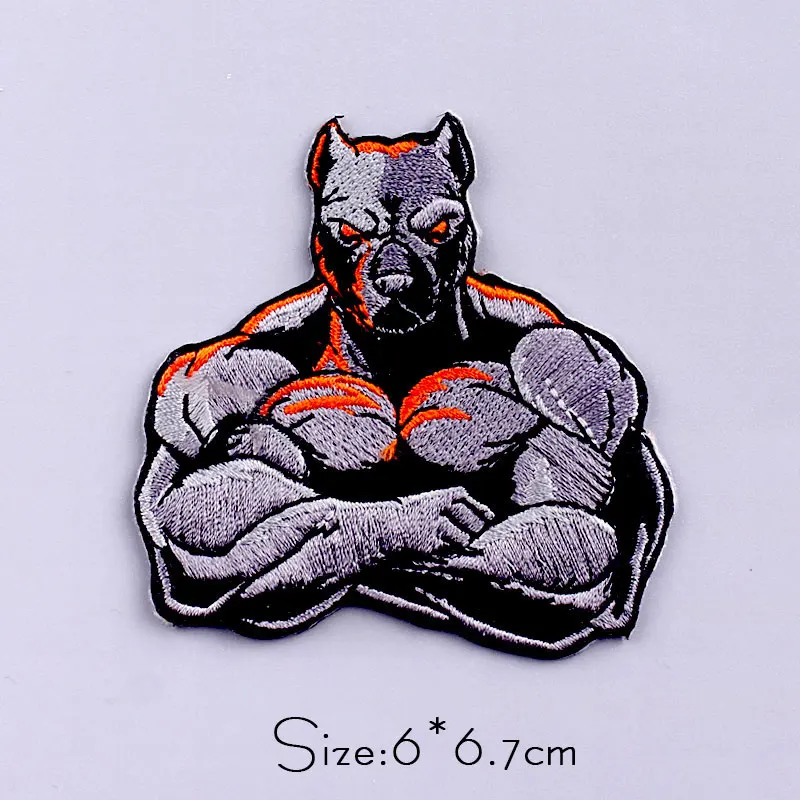 Parche bordado Hippie/Punk para ropa, parches termoadhesivos para planchar, pegatinas de animales - imagen 5