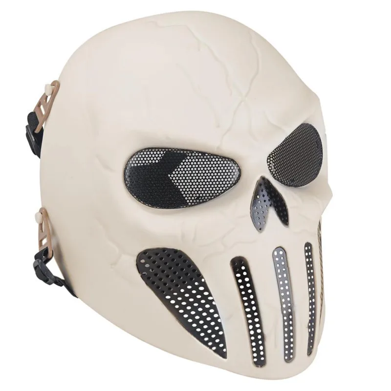 Máscara de cara completa protectora de calavera de Punisher Airsoft táctico DC12, juego de guerra, Paintball, caza, Cosplay, fiesta de Halloween - imagen 3