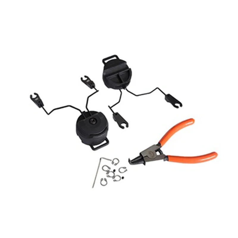 Soporte para auriculares Airsoft, adaptador de riel para casco, accesorios para auriculares Comtac, color negro y arena - imagen 3