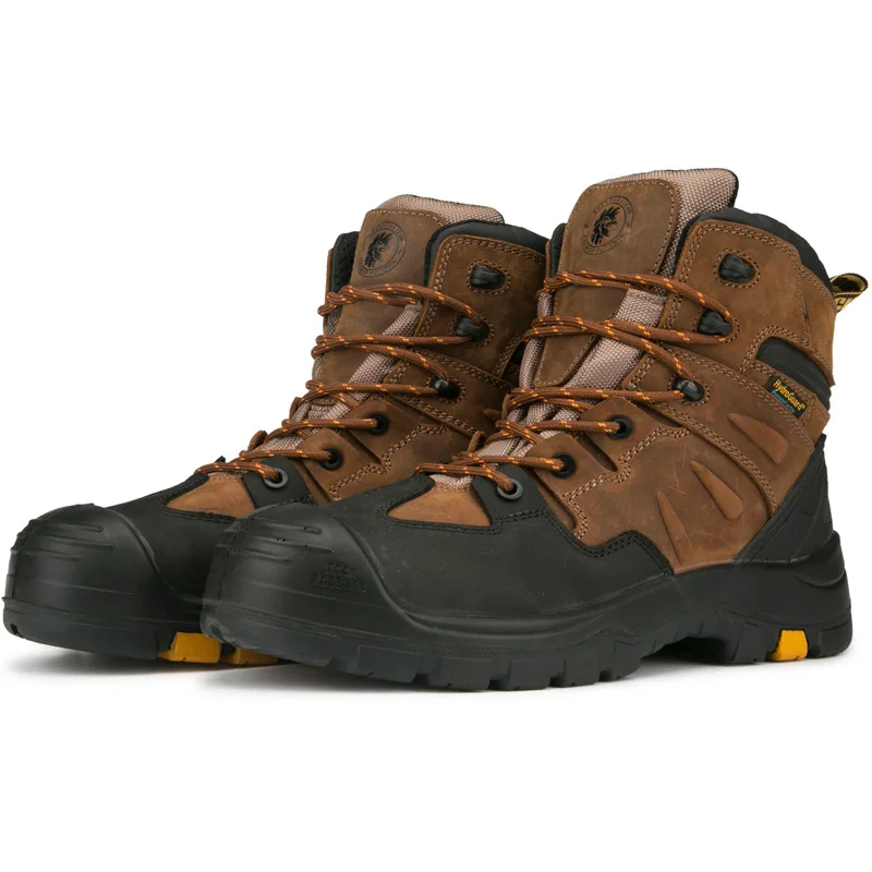 ROCKROOSTER-zapatos de senderismo para hombre, botas de caza impermeables de cuero, zapatos de seguridad para el trabajo, botines tácticos, botas de trekking - imagen 5