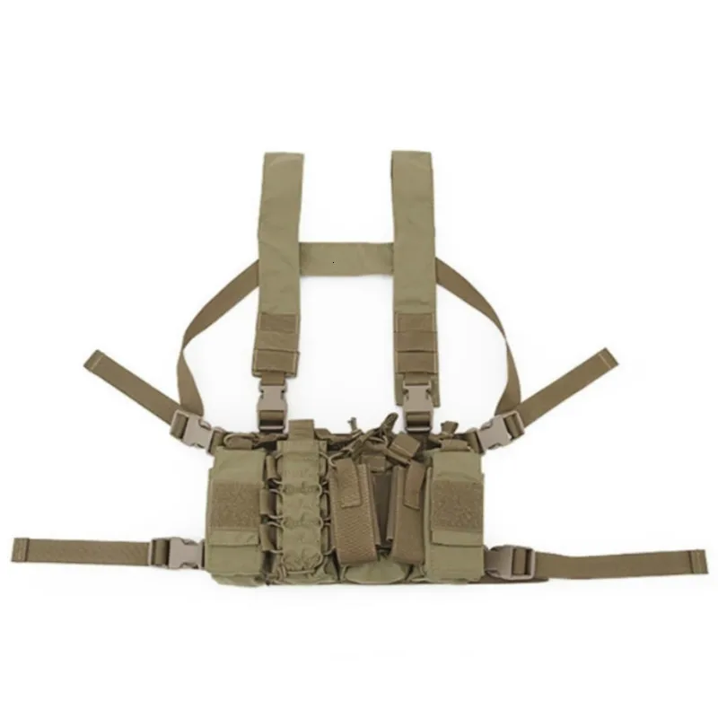 Chaleco táctico de camuflaje militar, bolsa colgante para el pecho, para exteriores, CS, entrenamiento de combate, tiro, caza, para fanáticos del ejército - imagen 3