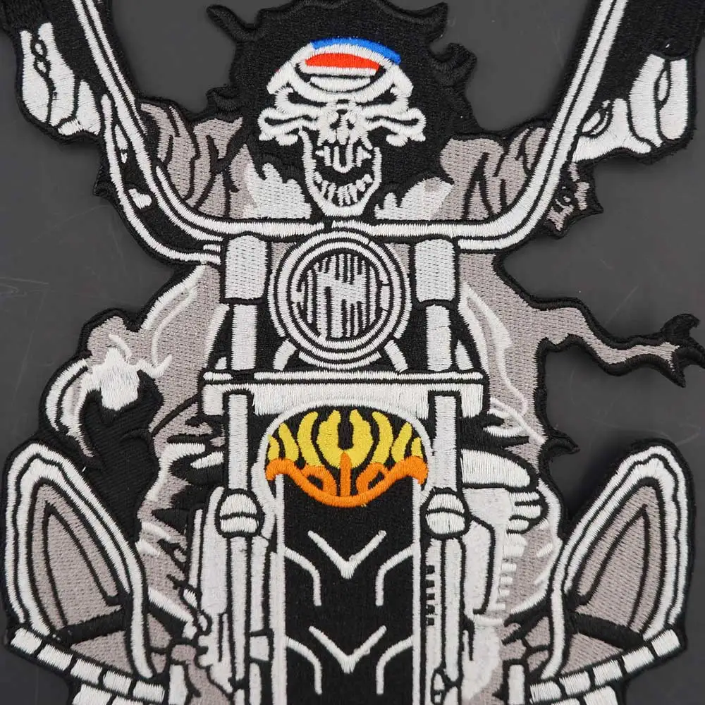 Gasp Riders Dallep of Death MC parche de motorista Punk bordado grande, pegatinas para ropa - imagen 5