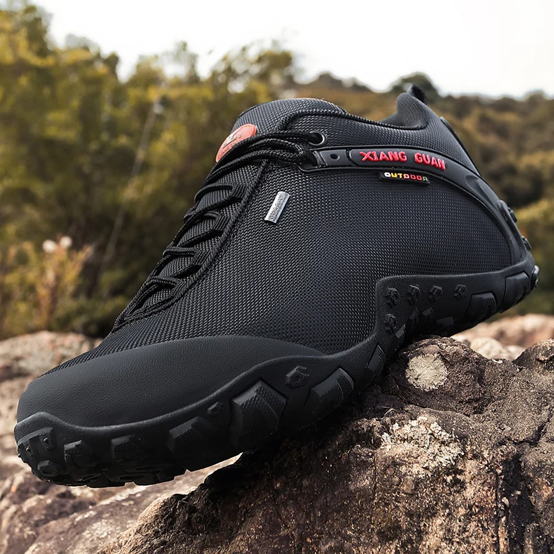 XIANG GUAN-zapatos de senderismo para hombre, botines, deporte atlético al aire libre, Trekking, zapatillas de escalada de malla transpirable, zapatos para caminar