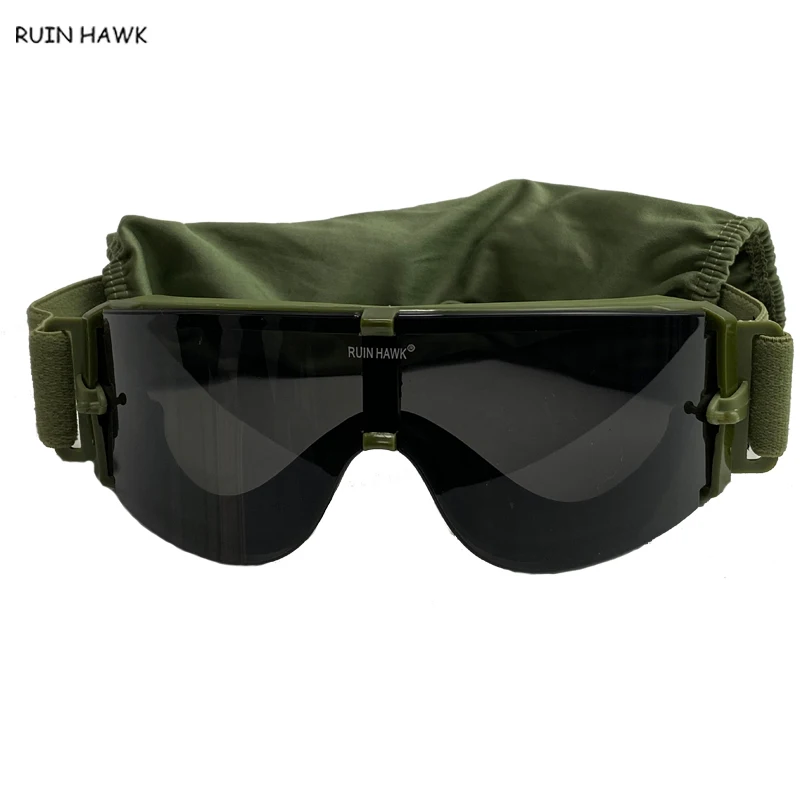 Gafas tácticas para deportes al aire libre para hombre, lentes de protección para caza, Camping, senderismo, ciclismo, 2 lentes CN (origen) - imagen 3