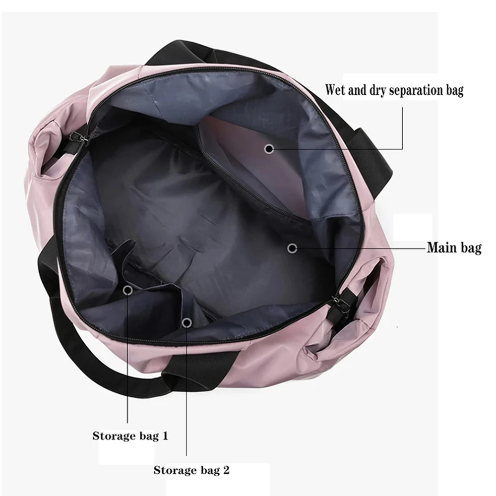 Bolso de gimnasio para mujer, bolsa impermeable para natación, Yoga, deportes, hombro, mano, viaje, paquete de fin de semana, seco, húmedo, entrenamiento de Fitness XA312a - imagen 4