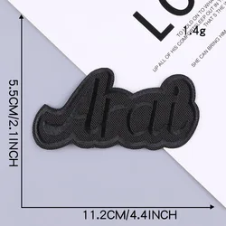 Parches bordados negros iron-on para mochila y chaqueta táctica