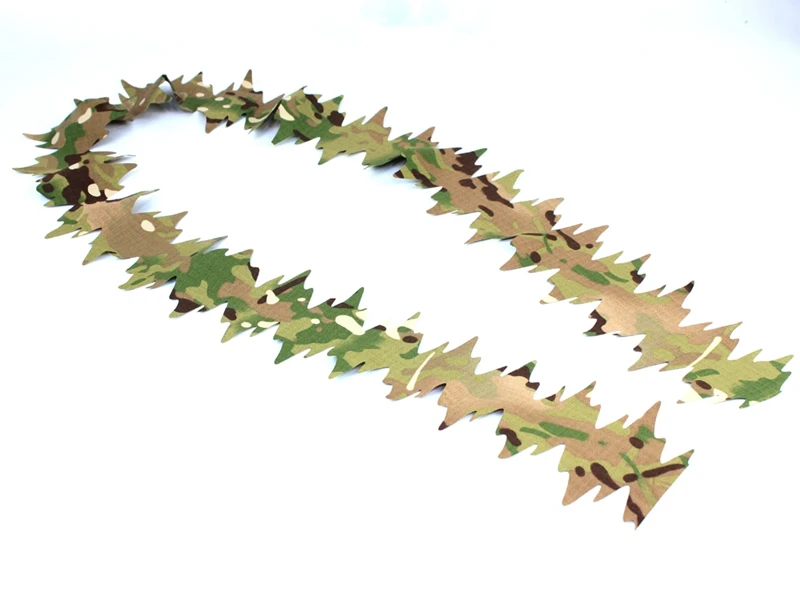 Tira de cubierta de Rifle de camuflaje, tiras Ghillie para construir tu propio traje Ghillie, Material de ocultación Ghillie, CP Multicam, 10 piezas - imagen 2