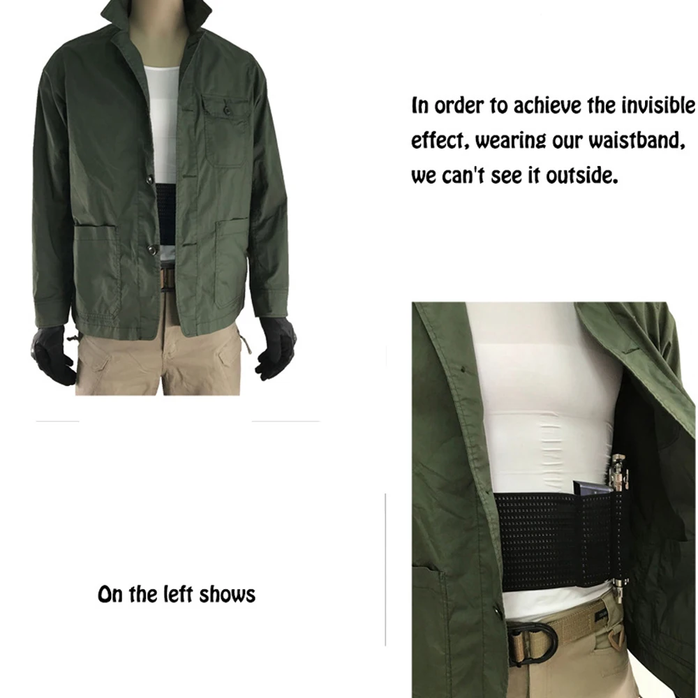 Funda de ocultación táctica para pistola de caza militar, accesorios Glock, funda de pistola, cintura elástica alta, 95cm / 106cm - imagen 3