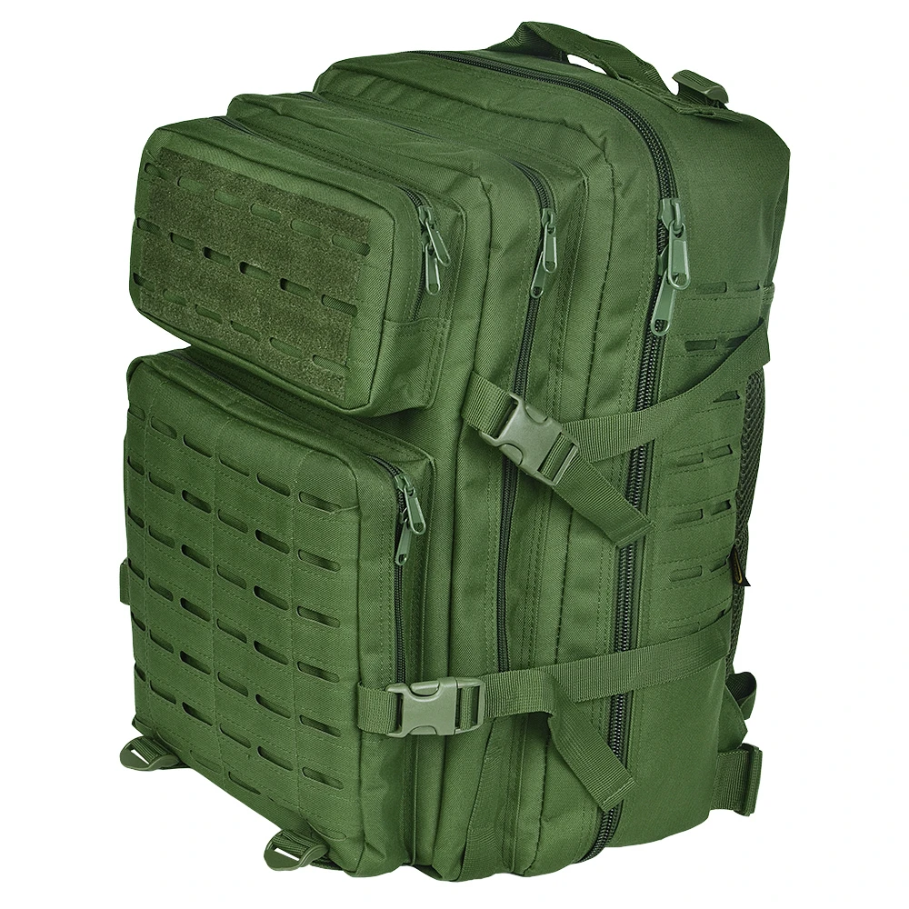 Mochila táctica Airsoft para acampar al aire libre, bolsa de senderismo, corte láser, sistema de compresión de carga Compatible con MOLLE, tela Oxford impermeable - imagen 2