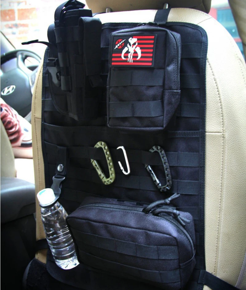 Organizador Universal para asiento trasero de coche, organizador táctico Molle de almacenamiento, Protector de nailon para viaje al aire libre - imagen 4