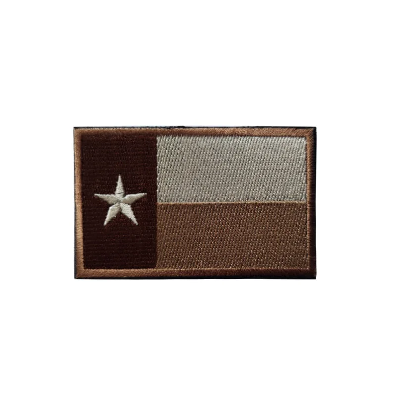 Bordado de la bandera del estado de Texas, parches de gancho y bucle, pegatinas tácticas militares del Ejército en sombrero de tela, insignia de la bandera americana para mochila - imagen 5