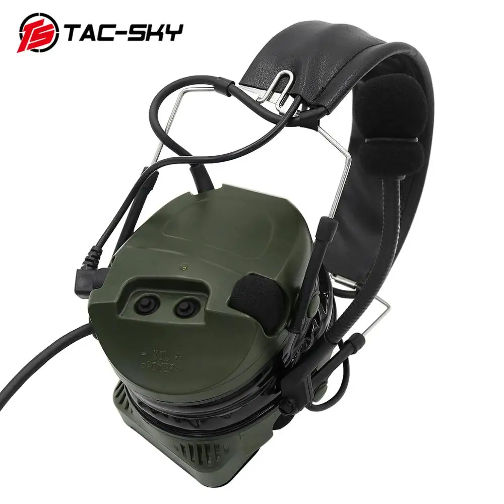 TS TAC-SKY orejeras electrónicas tácticas para disparar auriculares con cancelación de ruido y PTT U94 para Walkie Talkie Baofeng - imagen 3