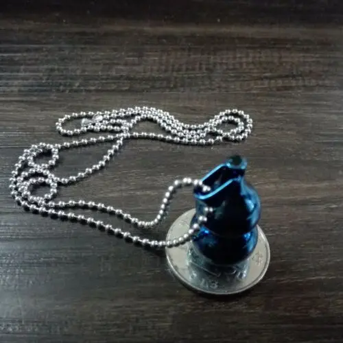 Colgante de calabaza de acero inoxidable, Mini caja de pastillas impermeable, collar de botella - imagen 3