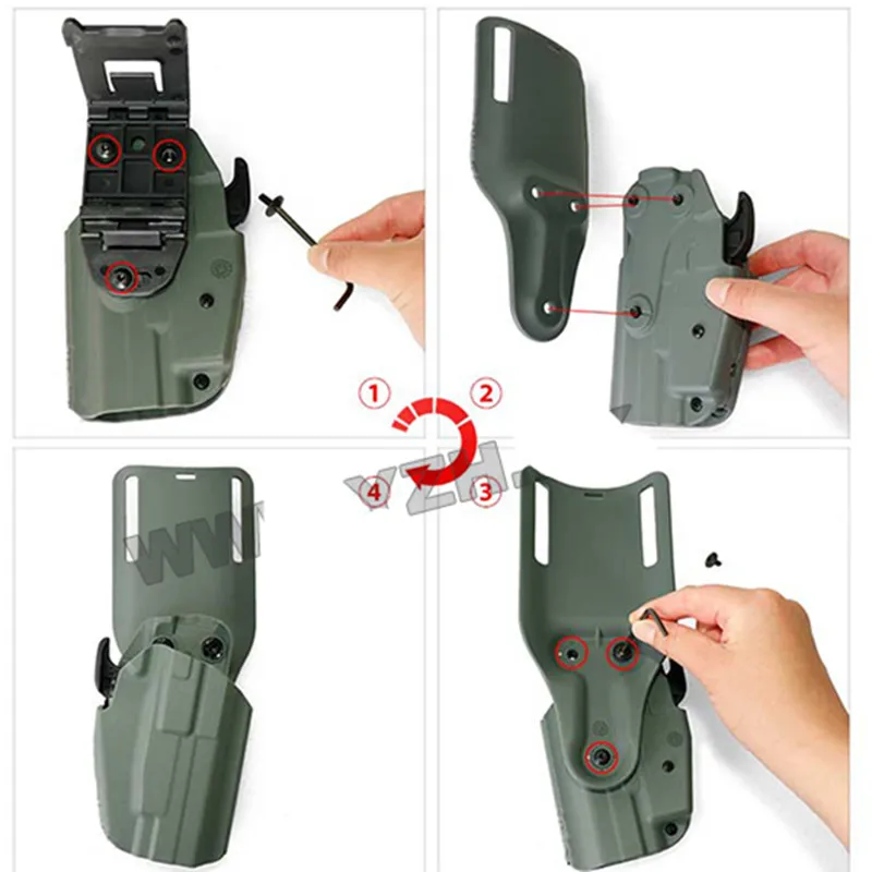 Kit de sistema de bloqueo rápido QLS, funda de caza, Glock 17, 1911 Colt, estuche para pistola Beretta, paleta de cintura, accesorios de caza - imagen 2