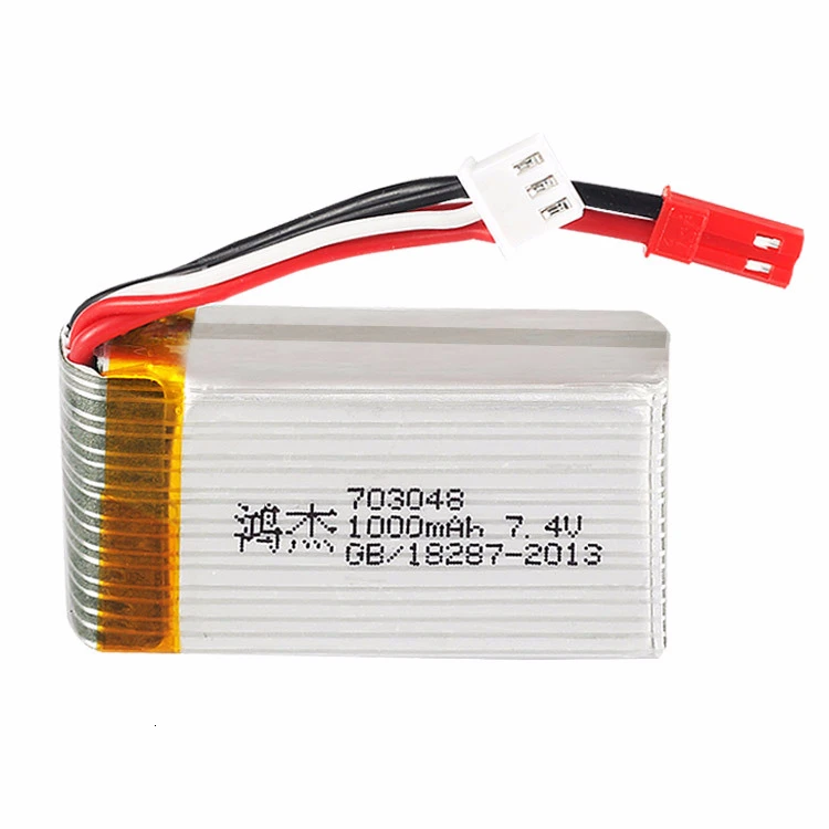 Batería Lipo de 7,4 v, 1000mah, 703048, para MJXRC X600, U829A, U829X, X600, F46, X601H, JXD391, FT007, Lipo, 7,4 V, batería de juguete RC, 1 piezas - imagen 3
