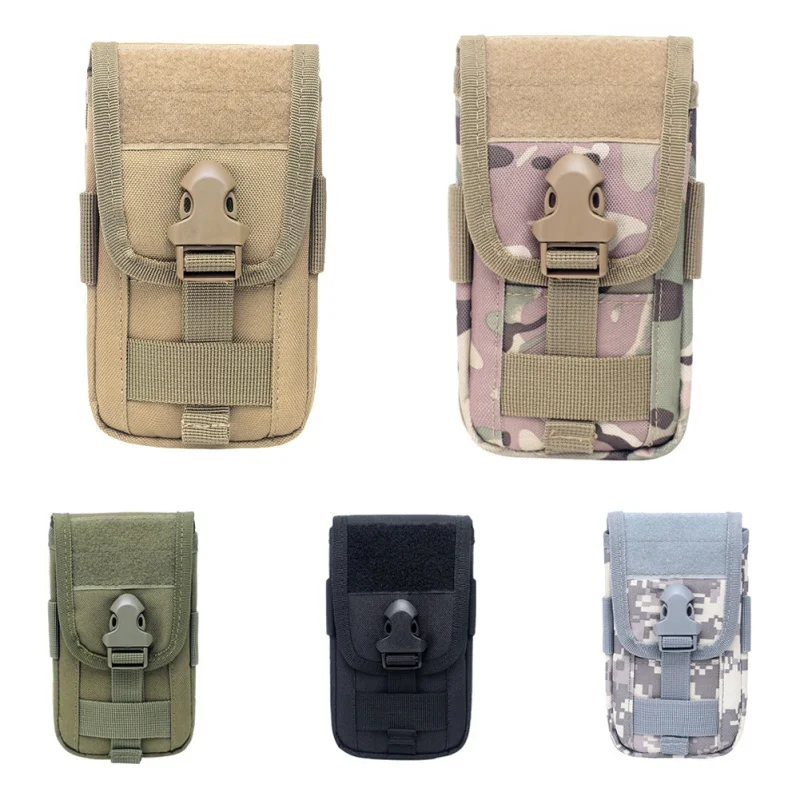 Bolsa de teléfono Molle de 5,5 pulgadas, porta tarjetas EDC, bolsa de cintura táctica, bolsas de caza, funda de teléfono móvil para correr - imagen 2