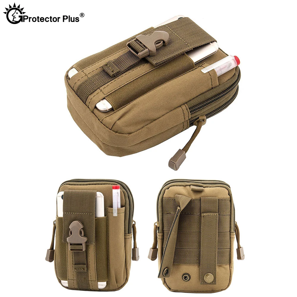 PROTECTOR PLUS táctico Molle bolsa de accesorios, cinturón de cintura militar, bolsa para teléfono, senderismo, escalada, correr, viajes, paquetes multiusos - imagen 4