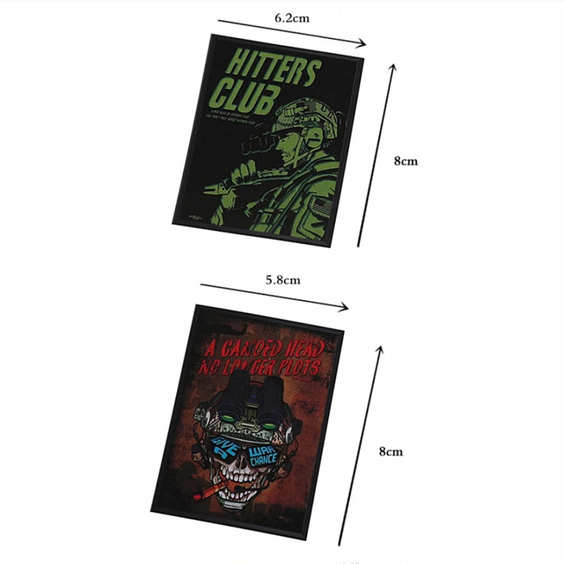 Pegatina táctica para dispositivo de visión nocturna con calavera para casco, maleta para refrigerador de coche, decoración DIY para exteriores, calcomanía para Club de batientes - imagen 5