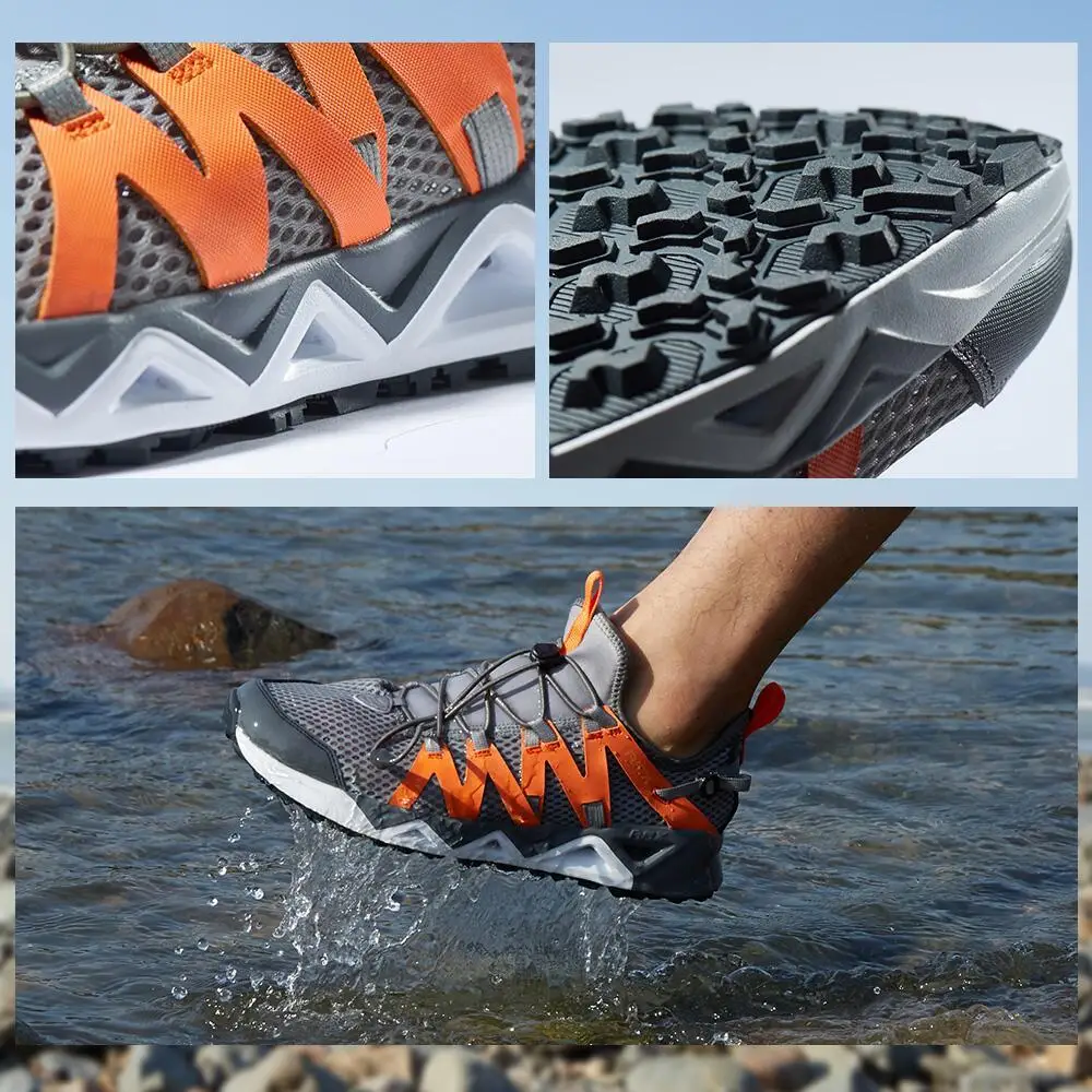Rax zapatos acuáticos transpirables para caminar, zapatos de pesca para vadear, zapatos de agua antideslizantes, zapatillas deportivas para senderismo para hombre y mujer - imagen 2