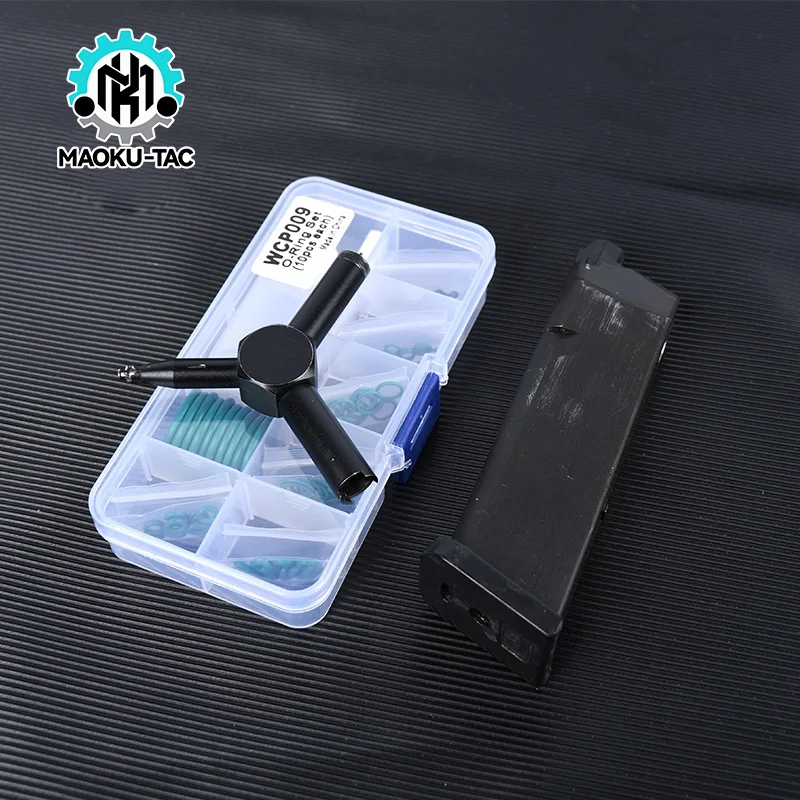 Válvula de aire táctica para arma Airsoft, herramienta de eliminación de carga de cargador GBB, accesorios de caza al aire libre, juego de anillo O de goma de flúor - imagen 2