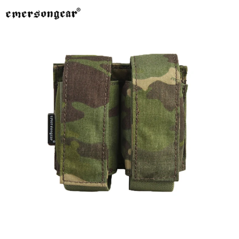 Emersongear-bolsa doble para granada de 40mm, soporte para bolsa de revista MOLLE de 9mm, bolsillo para Panel de caza Airsoft de nailon - imagen 3