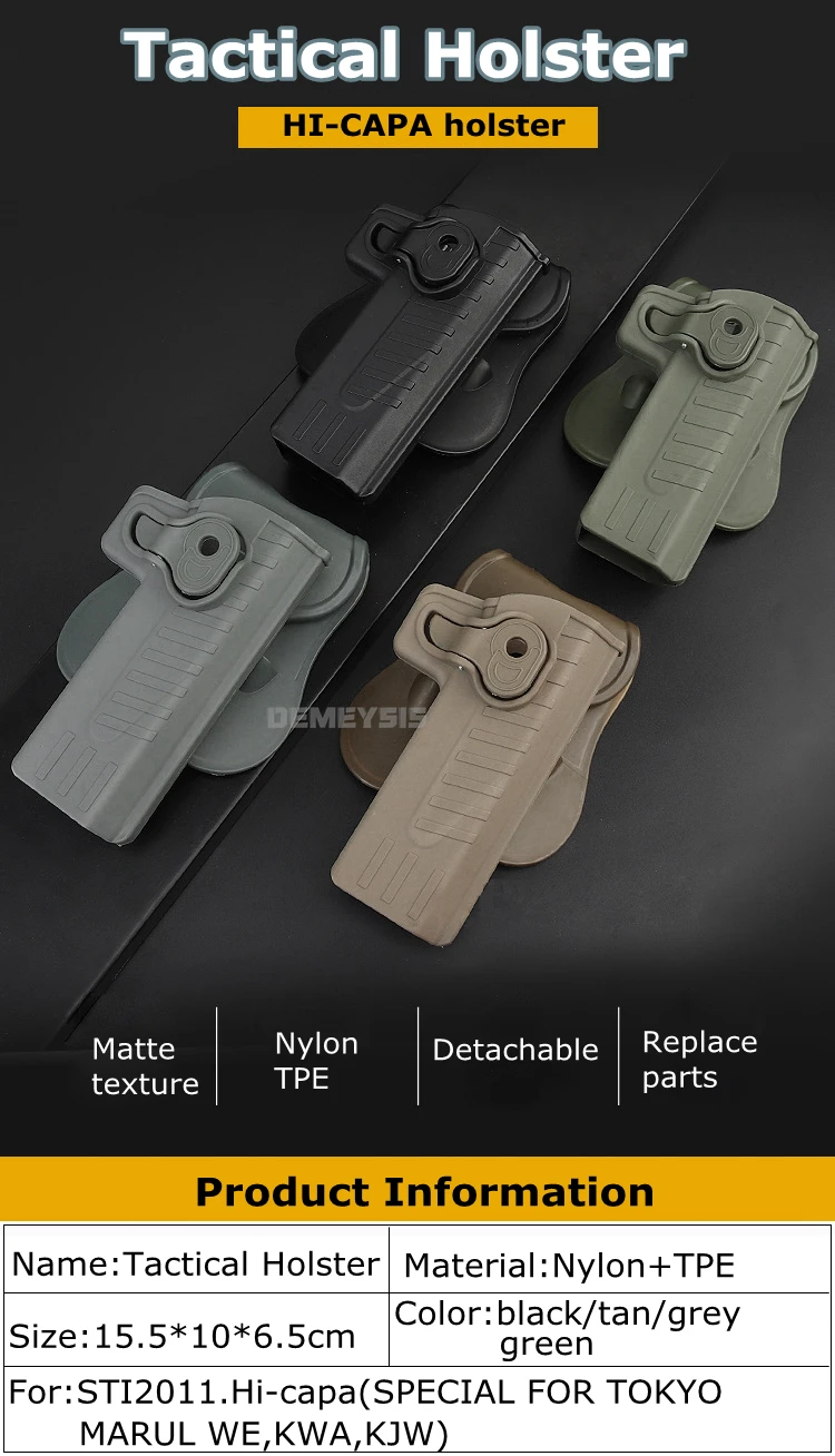 Funda Pistola Táctica - Detalle de especificaciones