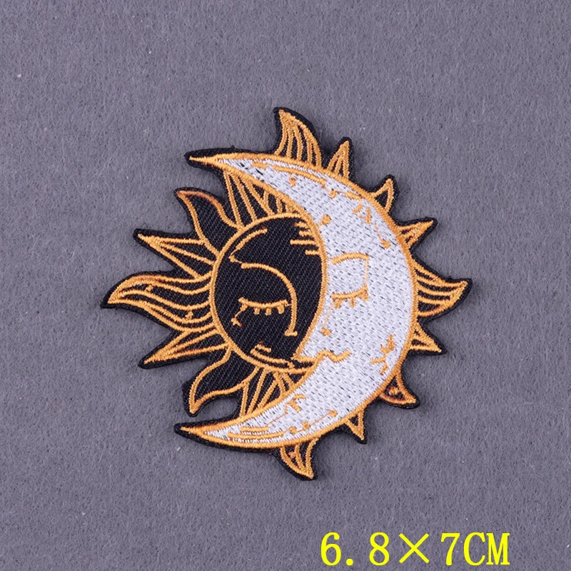 Parches termoadhesivos para ropa de acampada y aventura, pegatinas para ropa con rayas solares, insignias de olas marinas en mochila - imagen 4