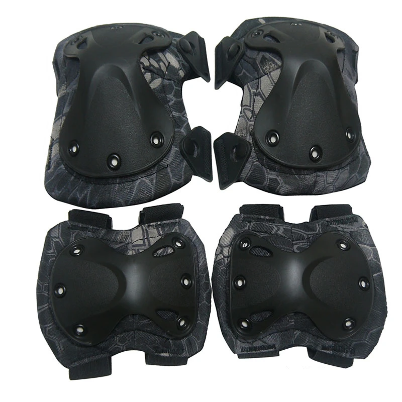 Paintball táctico Airsoft caza protección juego de guerra Protector de rodilla y codos rodilleras y coderas conjunto - imagen 5