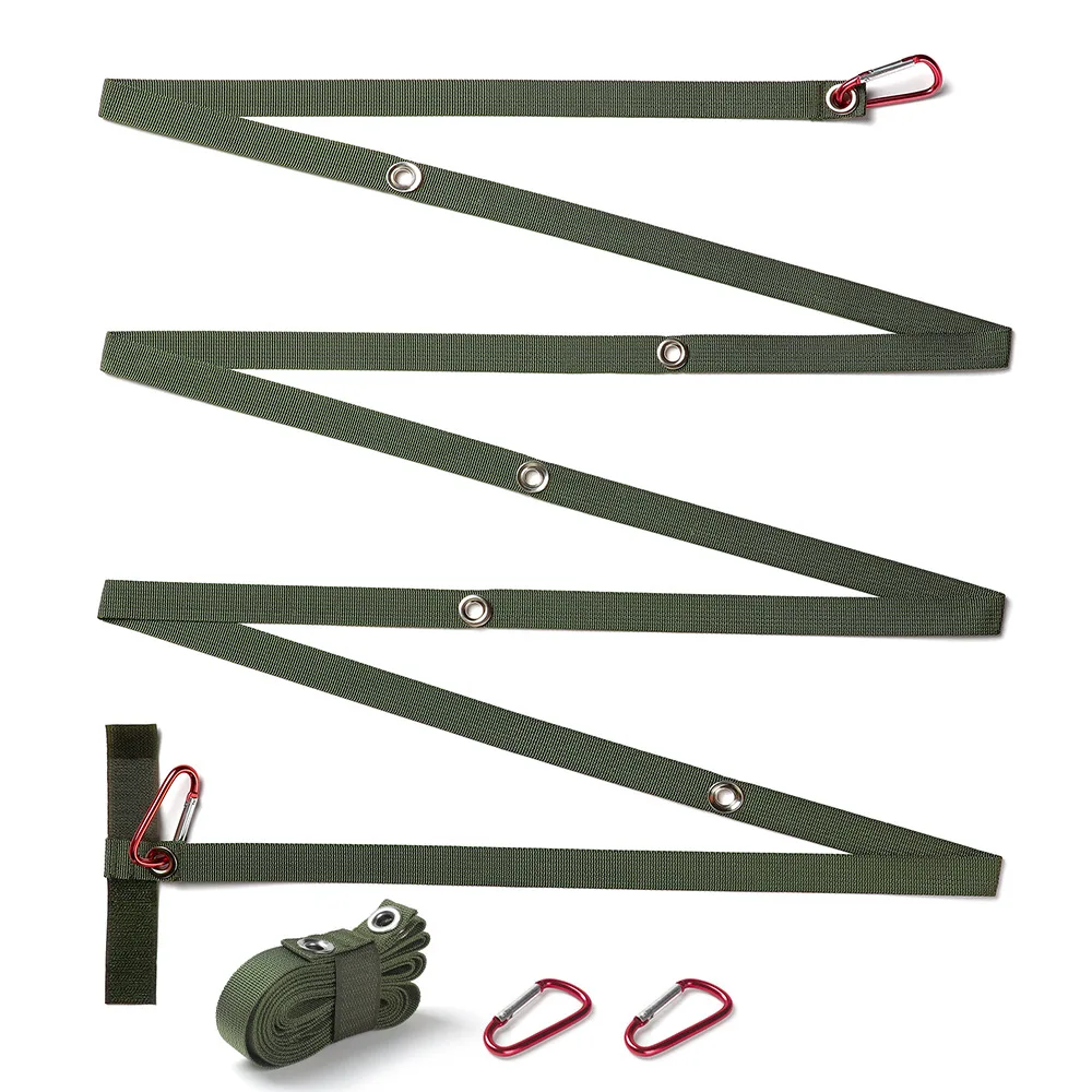 Cinturón de extensión de toldo de tienda al aire libre, tendedero multifuncional, cordón, cuerda a prueba de viento, accesorios de viaje para acampar - imagen 2