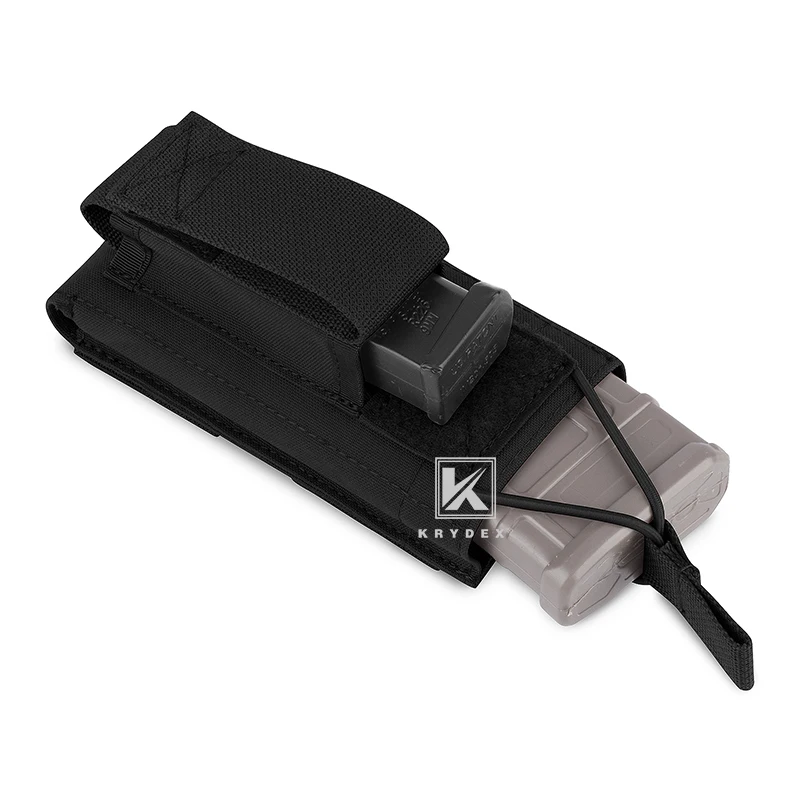 KRYDEX-Bolsa de munición para Rifle táctico y pistola, portarevistas MOLLE /PALS de 9mm, 5,56, color negro - imagen 5