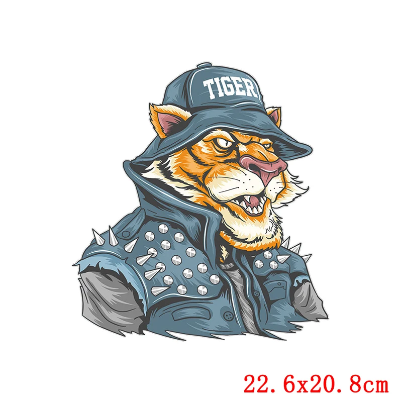 Parches de transferencia de hierro para ropa, apliques de motociclista, camiseta, transferencia de calor, pegatinas térmicas, músculos, Shar, Pei, perro - imagen 4