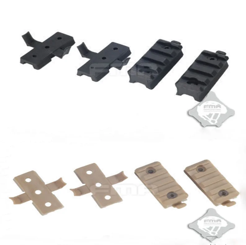 FMA ach-arc-riel DE casco, cierres DE ala, 20mm, adaptador DE guía Picatini TB293 BK DE - imagen 3