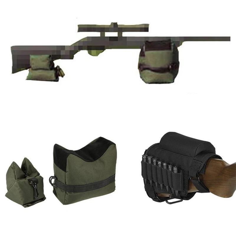 Rifle de francotirador para caza al aire libre, soporte para carcasa, bolsa para colorete, accesorios tácticos militares para Rifle de nailon, bolsa para revistas, bolsa de arena de soporte - imagen 3