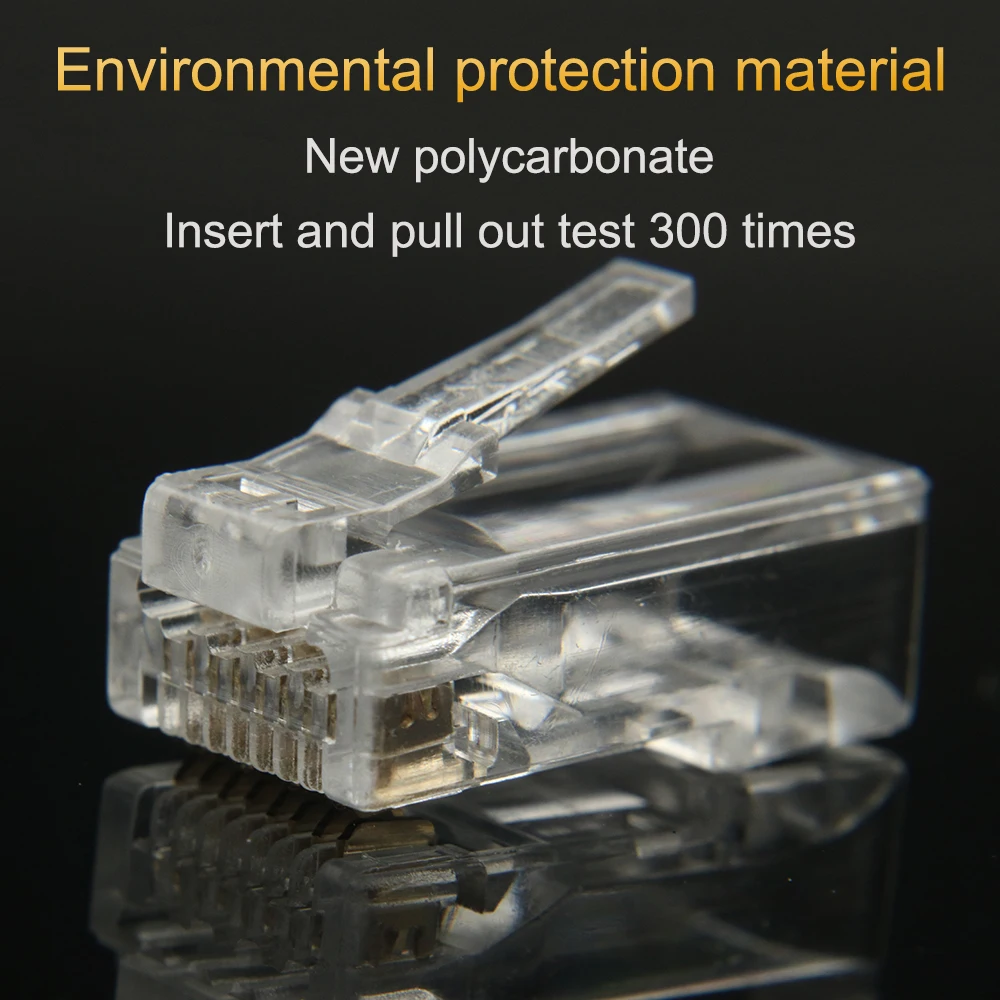 Conector xintylink rj45 cat6 cat5e 50U/6U cable ethernet enchufe utp 8P8C extremos cat 6 red lan jack cat5 internet de alta calidad - imagen 5