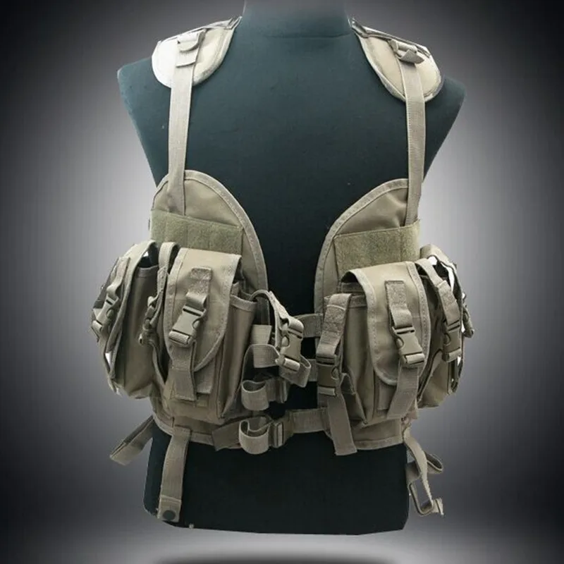 Chaleco táctico de protección de seguridad para hombre, chaleco de camuflaje para exteriores, senderismo, caza, equipo de campo CS - imagen 2