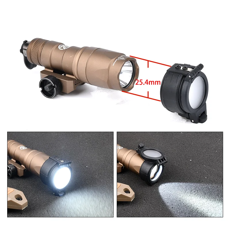 WADSN-linterna táctica M300A, M600C, M600DF, difusor, cubierta protectora, filtro, mejora del brillo, accesorios de Airsoft - imagen 5