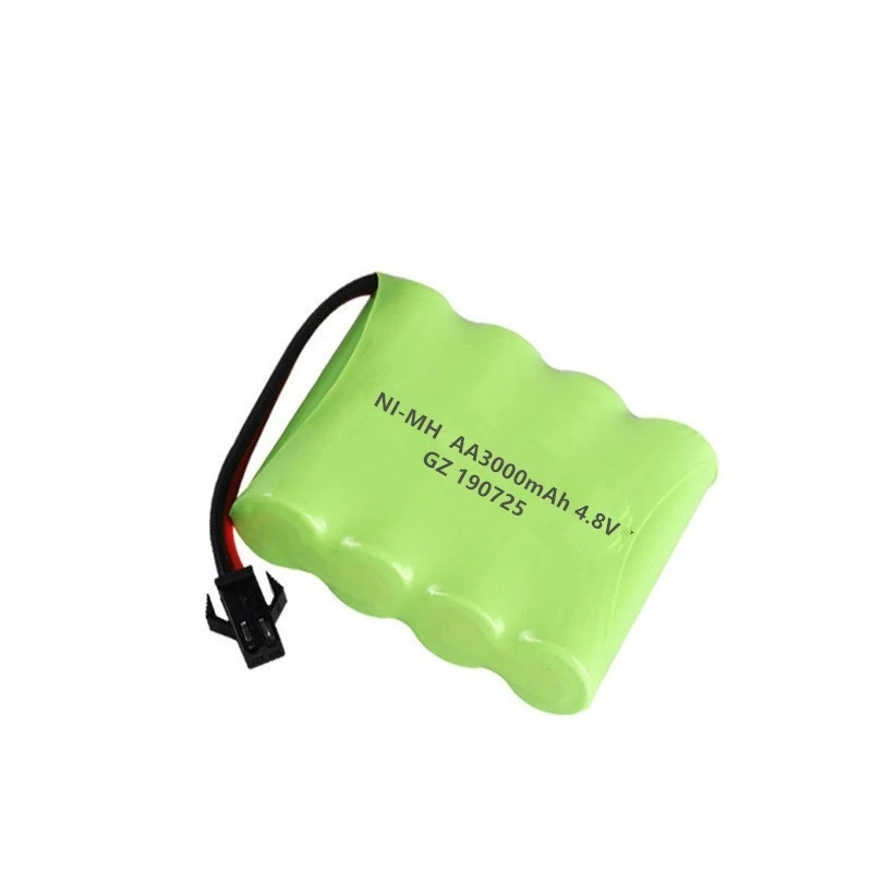 Batería recargable de 4,8 v y 3000mah, Cargador USB para coches teledirigidos, tanques, Robots, barcos, camiones, pistolas, juguetes, NiMH, AA, 4,8 v - imagen 2